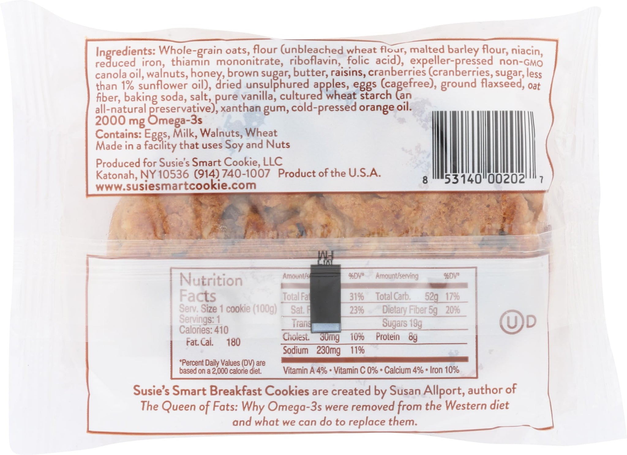 SUSIES SMART Breakfast Cookie, 3.5 OZ