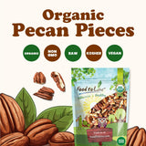 Food to Live Organic Pecan Pieces, 6 Pounds - Raw, Chopped Pecans, Non-GMO, Unsalted, Unroasted, Kosher, Shelled, Vegan, Keto, Sirtfood, Bulk. Good
