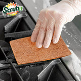 SCRUBIT 50 Pack Natural Scouring Pads - Heavy Duty Scrubbing Pads for Dishes - Non-Scratch - Reusable - Natural, Eco-Friendly, Biodegradable Sisal