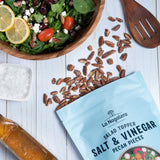 Salt and Vinegar Pecans 24 oz (1.5 lbs) - Crunchy Fried Pecans with Tangy Seasoning, Gourmet Salad Topping & Snack - Lightly Oiled, Bold Flavor by La