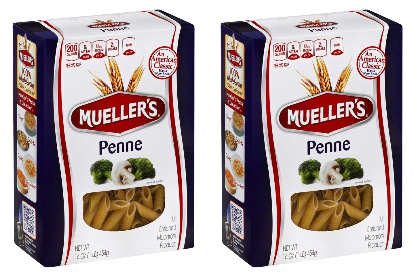 Muellers Penne, 16 Ounce (Pack of 2)