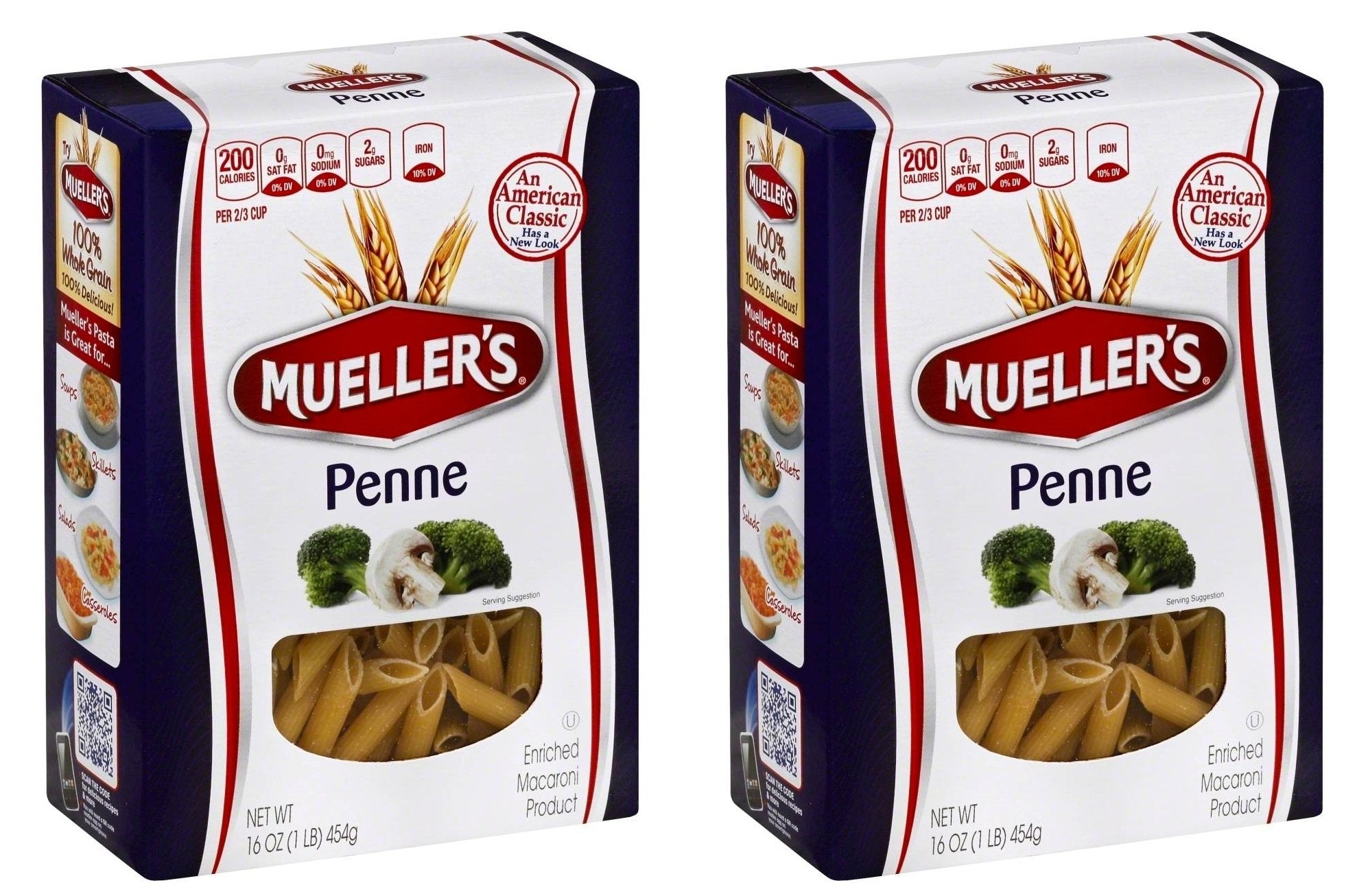 Muellers Penne, 16 Ounce (Pack of 2)