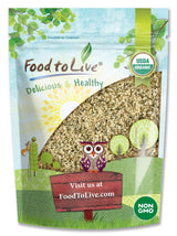 Food to Live Organic Hemp Seeds, 8 Ounces - Non-GMO Raw Hearts, Hulled, Shelled, Kosher, Vegan, Bulk, Low Carb, Low Sodium, Good Source of Protein