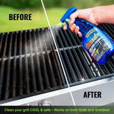 Citrusafe BBQ Grill Cleaner Spray for Outdoor Grill 16 OZ - Safe Heavy Duty Cleaner for Burnt Food & Grease - Degreases & Cleans Grates, Racks