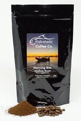 Fishoholic COFFEE CO. - "Morning Bite" Medium Roast Ground Coffee - Small Batch Arabica Beans - Roasted in the PNW