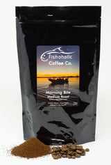 Fishoholic COFFEE CO. - "Morning Bite" Medium Roast Ground Coffee - Small Batch Arabica Beans - Roasted in the PNW