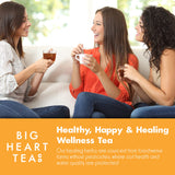 Big Heart Tea Co. Tea Bags - Cup of Sunshine Turmeric and Ginger - Certified Organic, Ayurvedic Herbal Decaf Tea with Small Batch Ground Herbs