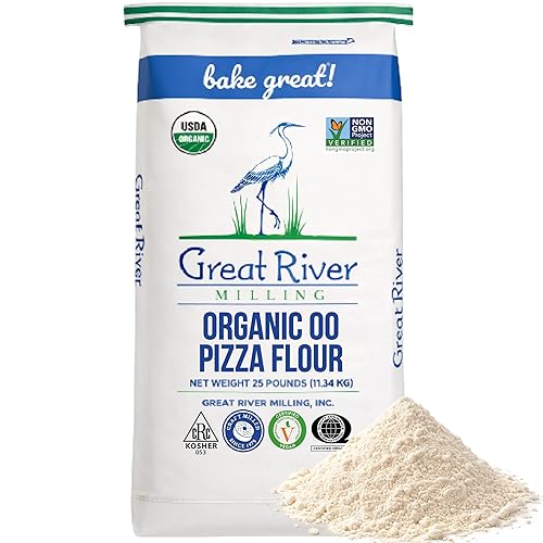 Great River Milling 00 Organic Pizza Flour | Ultra-Fine Neapolitan Style Flour for Pizza Dough, Bread & Pasta | USDA Organic, Non-GMO, Kosher