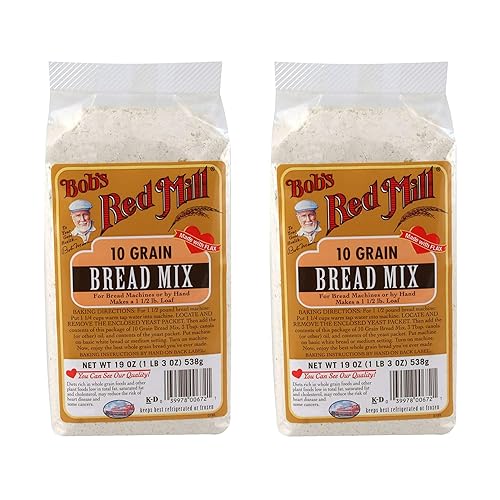 Bob's Red Mill Bread Mix, 10 Grain With Yeast Packet, 19 Ounce (Pack of 2)