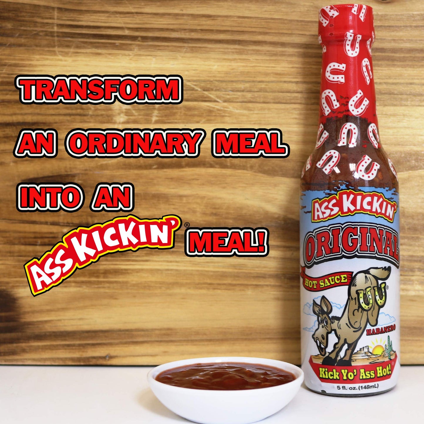 ASS KICKIN' Original Hot Sauce with Serrano and Habanero Peppers - 5 oz (12 Pack) - Perfect Gourmet Gift for the Hot Sauce Fan - Try if you dare!
