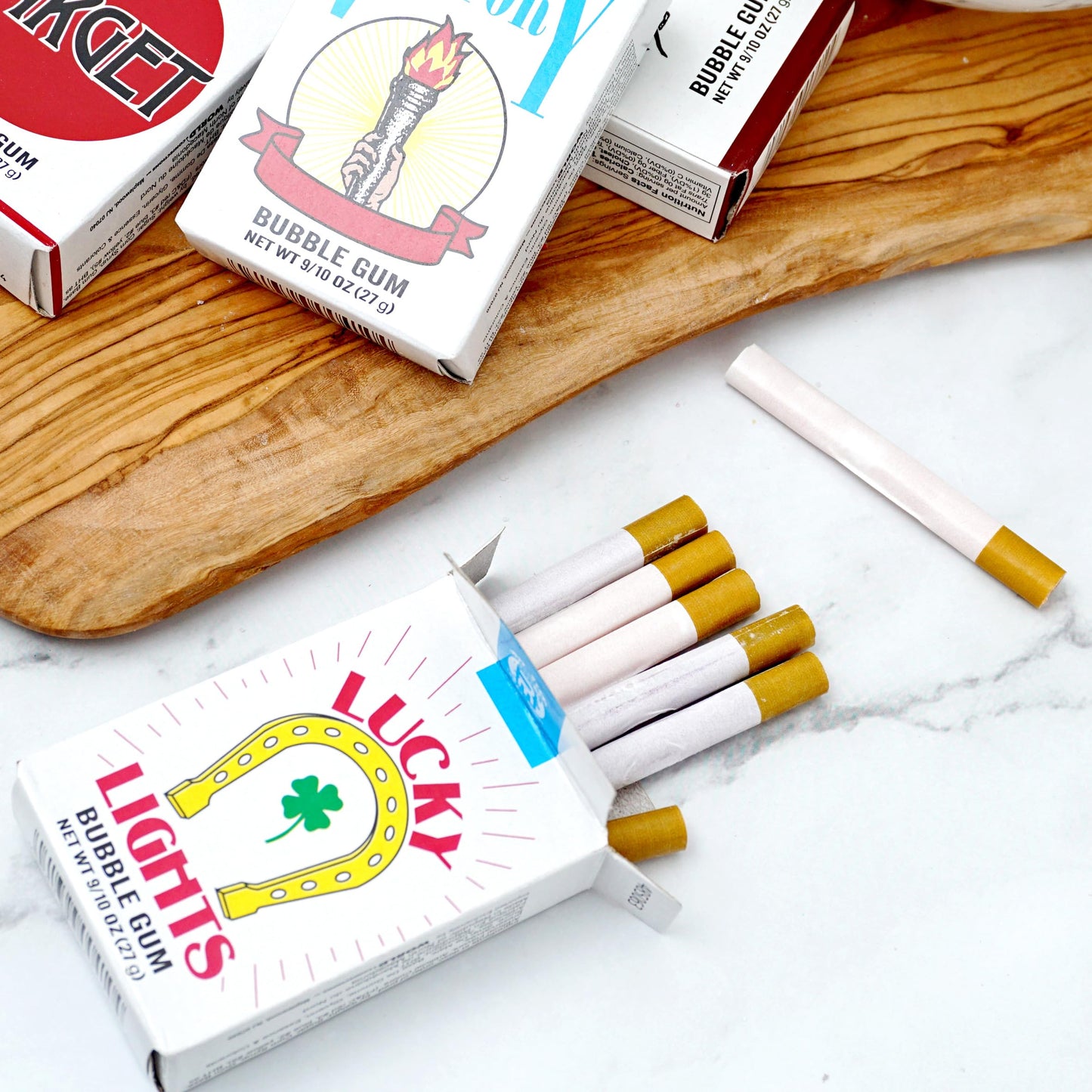 Bubble Gum Cigarettes (4 Pack), Gum Cigarettes, Candy Cigarettes, The Hampton Popcorn & Candy Company