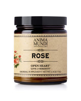 Anima Mundi Apothecary Love + Serenity Rose Petal Powder - with Edible Dried Rose Petals & Buds - for Heart Chakra - Fluffy, Aromatic Blend for Teas