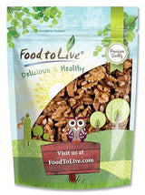 Food to Live - California Walnuts Halves & Pieces, 2.5 Pounds Raw, Unsalted, Shelled, Vegan, Kosher, Sirtfood, Bulk. Rich in Omega-3 Fatty Acids