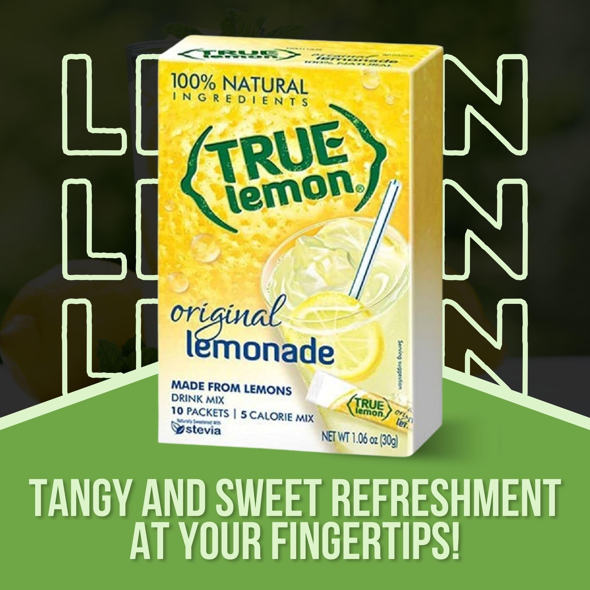 Lemonade Packets Bundle. Includes Two-10 Ct Boxes of Treu Lemon Lemonade Mix in a Good For My Home Box. Total of 20 Lemonade Powdered Drink Mix