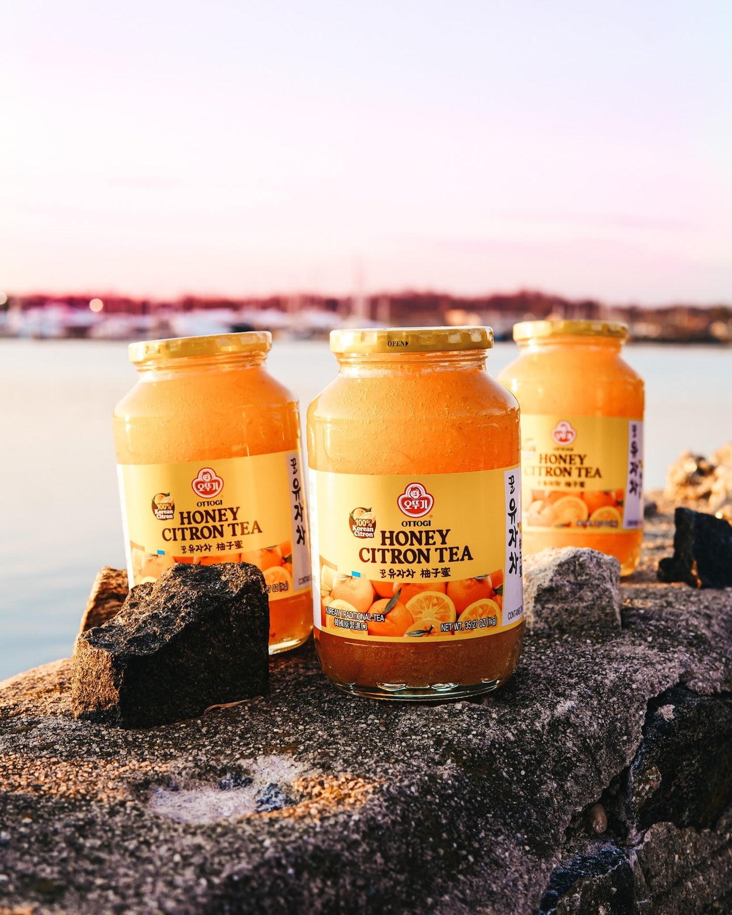 OTTOGI Honey Citron Tea 35oz, Delicious Natural Soothing Korean Tea, No Trans fat, Cholesterol Caffeine Free