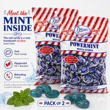 Diana Power Mint - Powerful Breath Mints Individually Wrapped - 220g Hard Candy Pouch (Pack of 2)