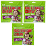Big League Chew Sour Apple Bubble Gum 3-Pack - 2.12oz Packets - Swingin’ Sour Apple Baseball Gum - Big League Chew Baseball Candy Set for Treats