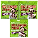 Big League Chew Sour Apple Bubble Gum 3-Pack - 2.12oz Packets - Swingin’ Sour Apple Baseball Gum - Big League Chew Baseball Candy Set for Treats