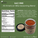 Culinary Genie Salt-Free All-American BBQ Seasoning Blend - Savory Grill Rub with a Hint of Smoke, No Salt or Sugar Added