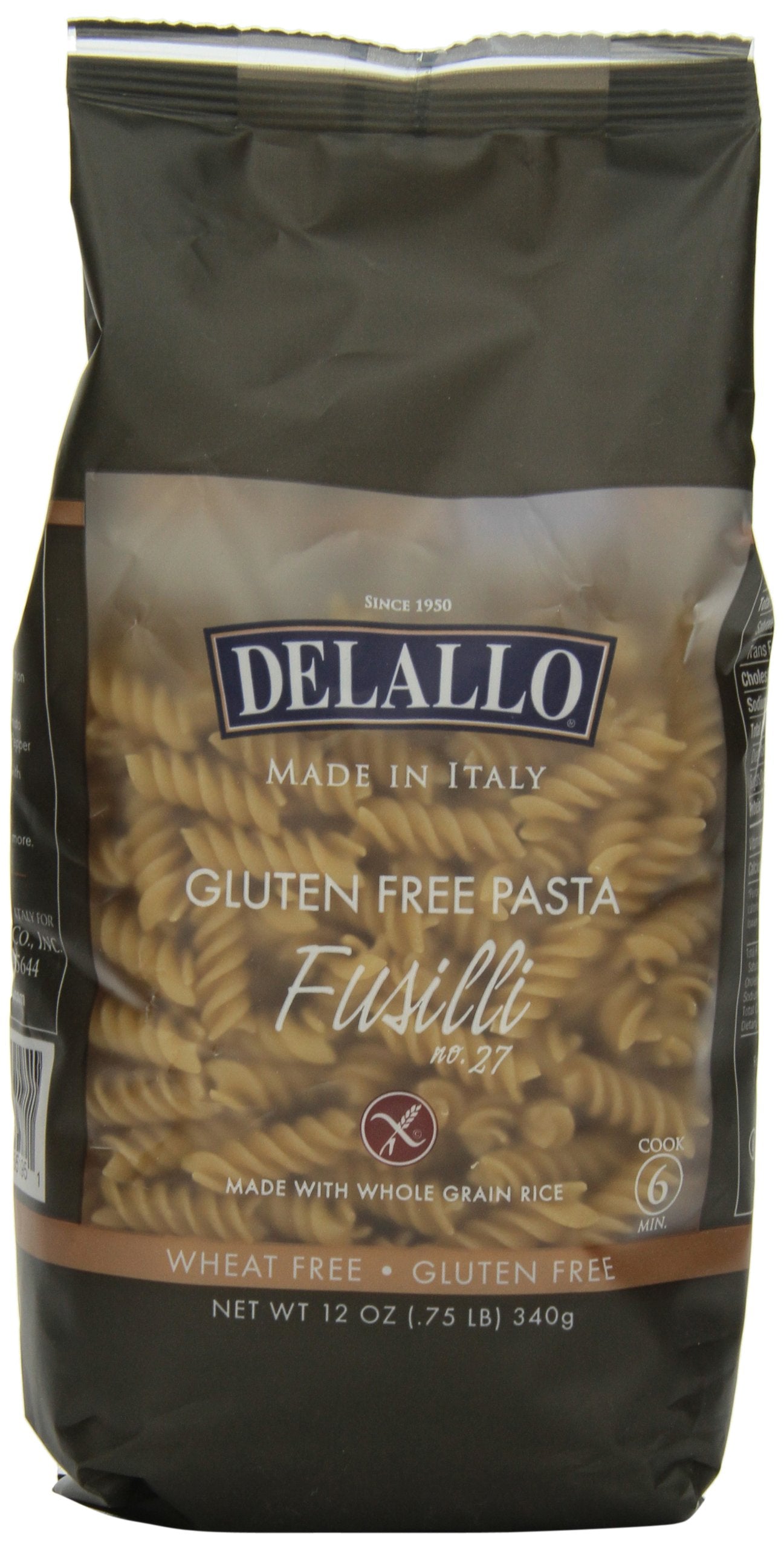 DeLallo Gluten Free Pasta, Fusilli, 12 Ounce