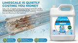 Prystene Tankless Water Heater Descaler - Liquid Descaling & Flushing Solution 32 oz - Removes Limescale, Restores Heating Efficiency & Water Pressure