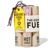 The Good Hurt Fuego, Hot Sauce Sampler Gift Set in Original Packaging, Flavors Includes Habanero, Ghost Pepper, Smoky Bourbon, Hot Sauce Variety Pack