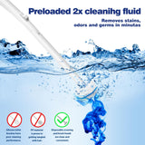 2 Pack Disposable Toilet Brush Set with 60 Refills, Wall-mounted Toilet Bowl Wand Kit-2 Extend Toliet Wand, 2 Storage Holder&60 Disposable Refill