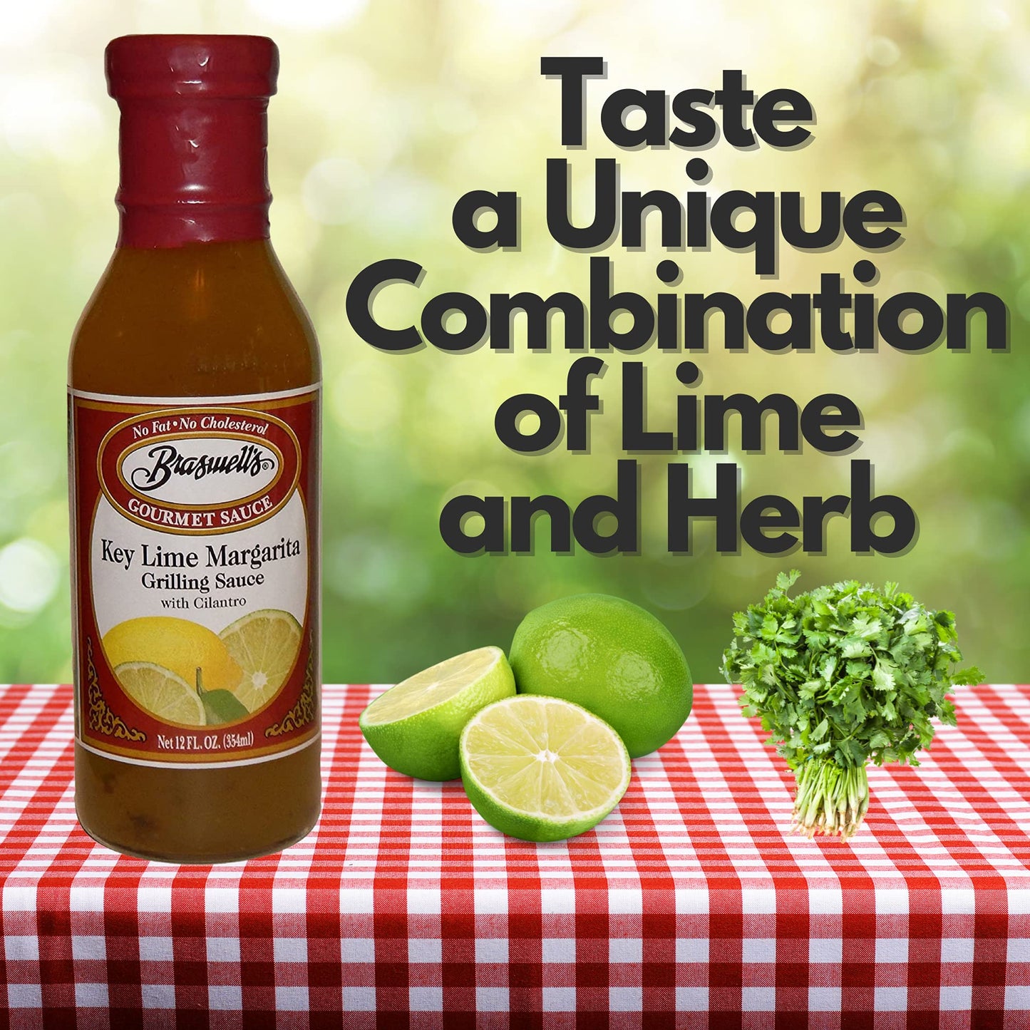 Braswells Key Lime Margarita Grilling Sauce with Cilantro, 12 Fluid Ounce