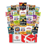 Snack BOX Gluten Free Healthy Care Package (34 Count) Fathers Day Holiday, Teachers, Back to School, College, Students, Exams, Gift Baskets, Birthday