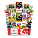Snack BOX Gluten Free Healthy Care Package (34 Count) Fathers Day Holiday, Teachers, Back to School, College, Students, Exams, Gift Baskets, Birthday