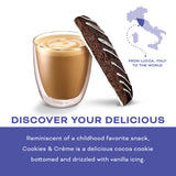 Nonni's Cookies & Crème Biscotti, Rich Dark Cocoa Cookie with Vanilla Icing, 8 Individually Wrapped Bakery Snacks, 6.88 oz, 3 Pack