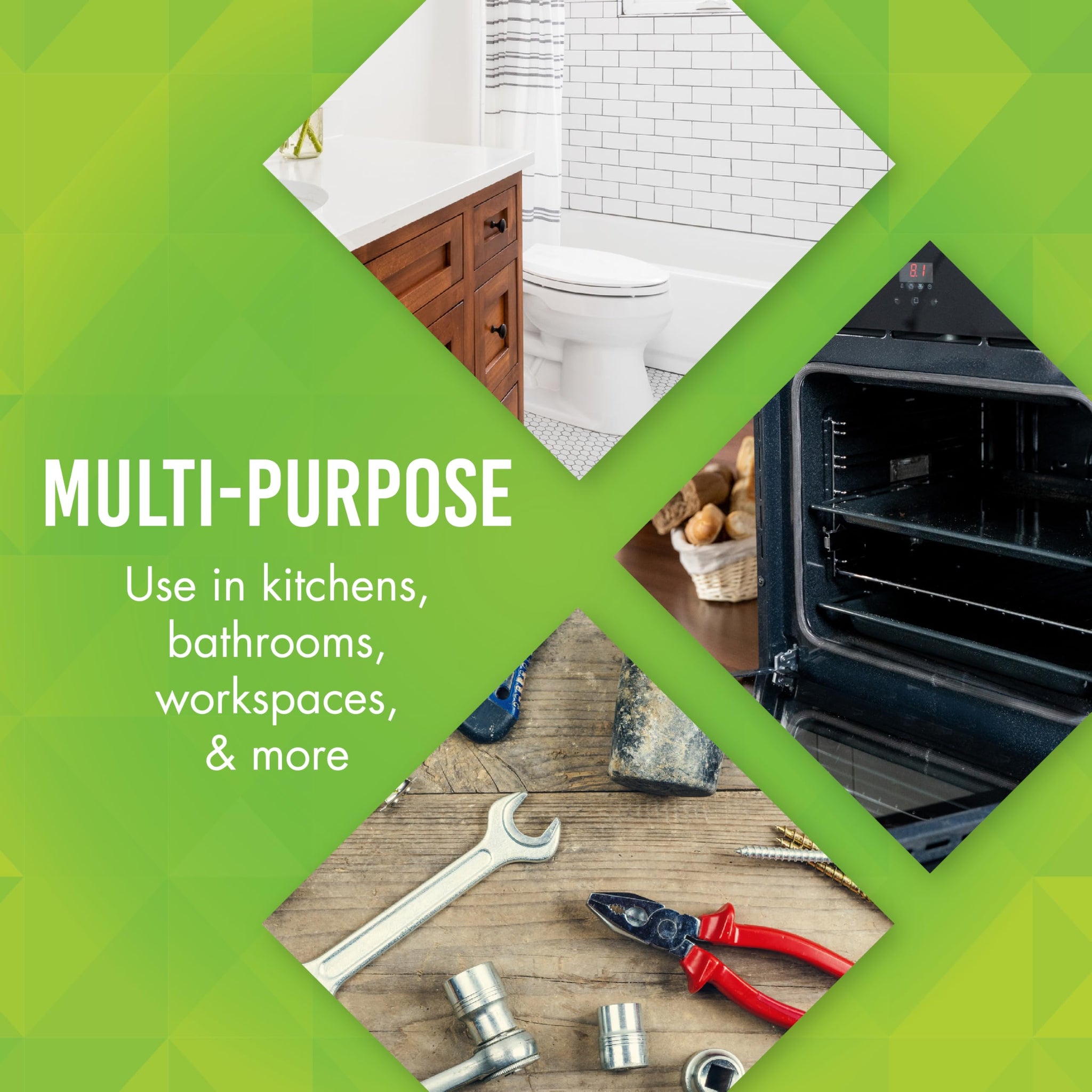EarthStone Multi-Purpose Cleaning Block, For Kitchens, Bathrooms, Tools, and More, Made in the USA, 3-Pack