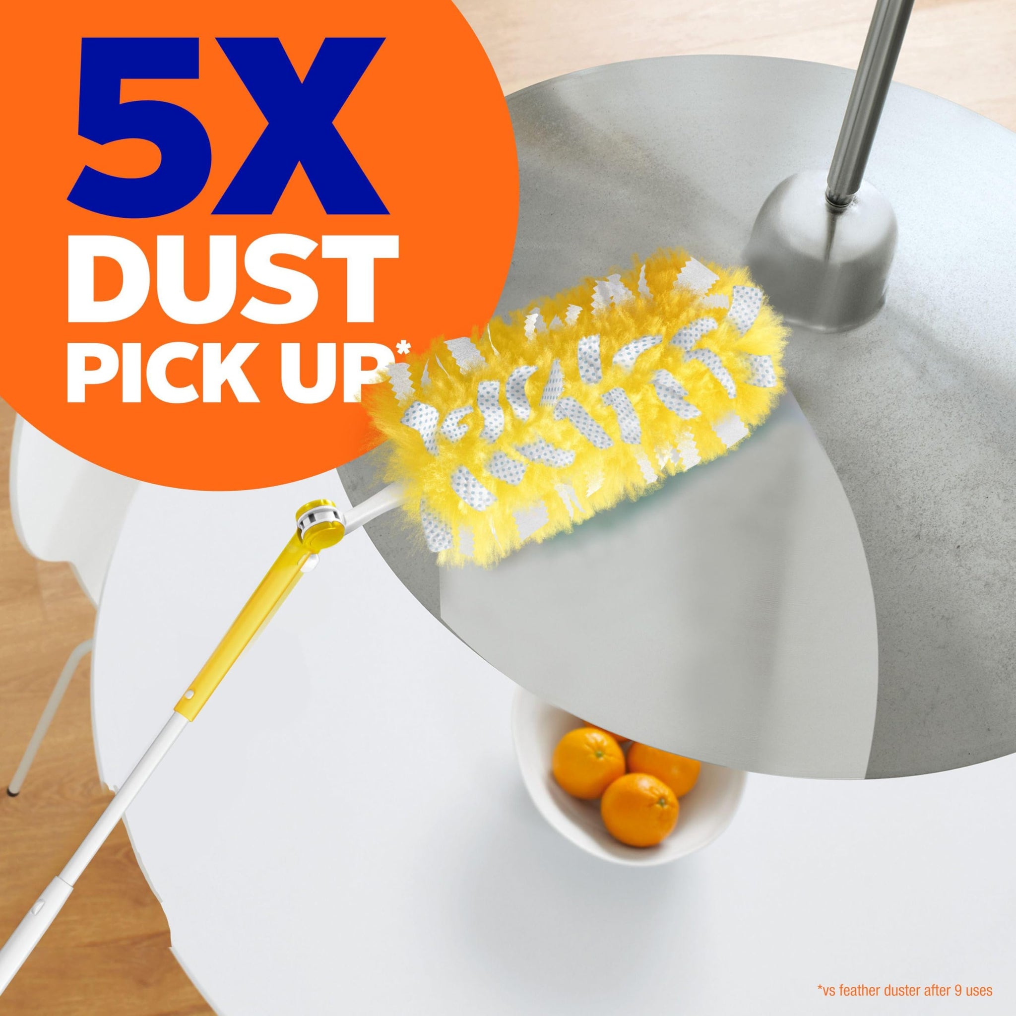 Swiffer Duster Kit with 3 ft Extendable Handle, Dusters for Cleaning, Set Includes 1 Extension Pole and 12 Heavy Duty Dusting Refills Dust Cleaner