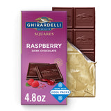 GHIRARDELLI Raspberry Dark Chocolate Squares Bar, 4.8 Oz Bar (10 Pack)