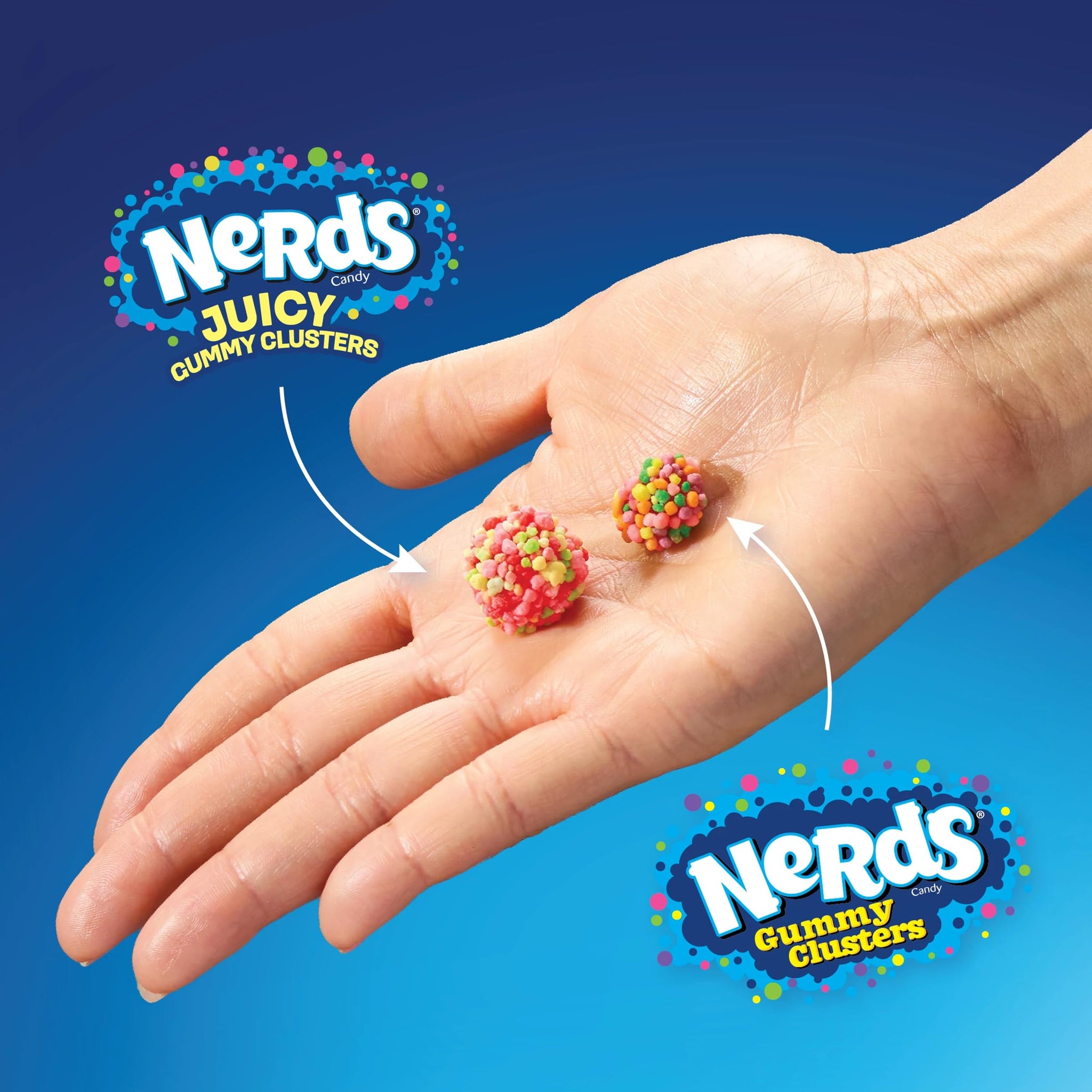 NERDS Juicy Gummy Clusters, Strawberry Punch, Juicy and Gummy Candy, 1 Share Pouch, for Snacking and Sharing, 2.65 oz