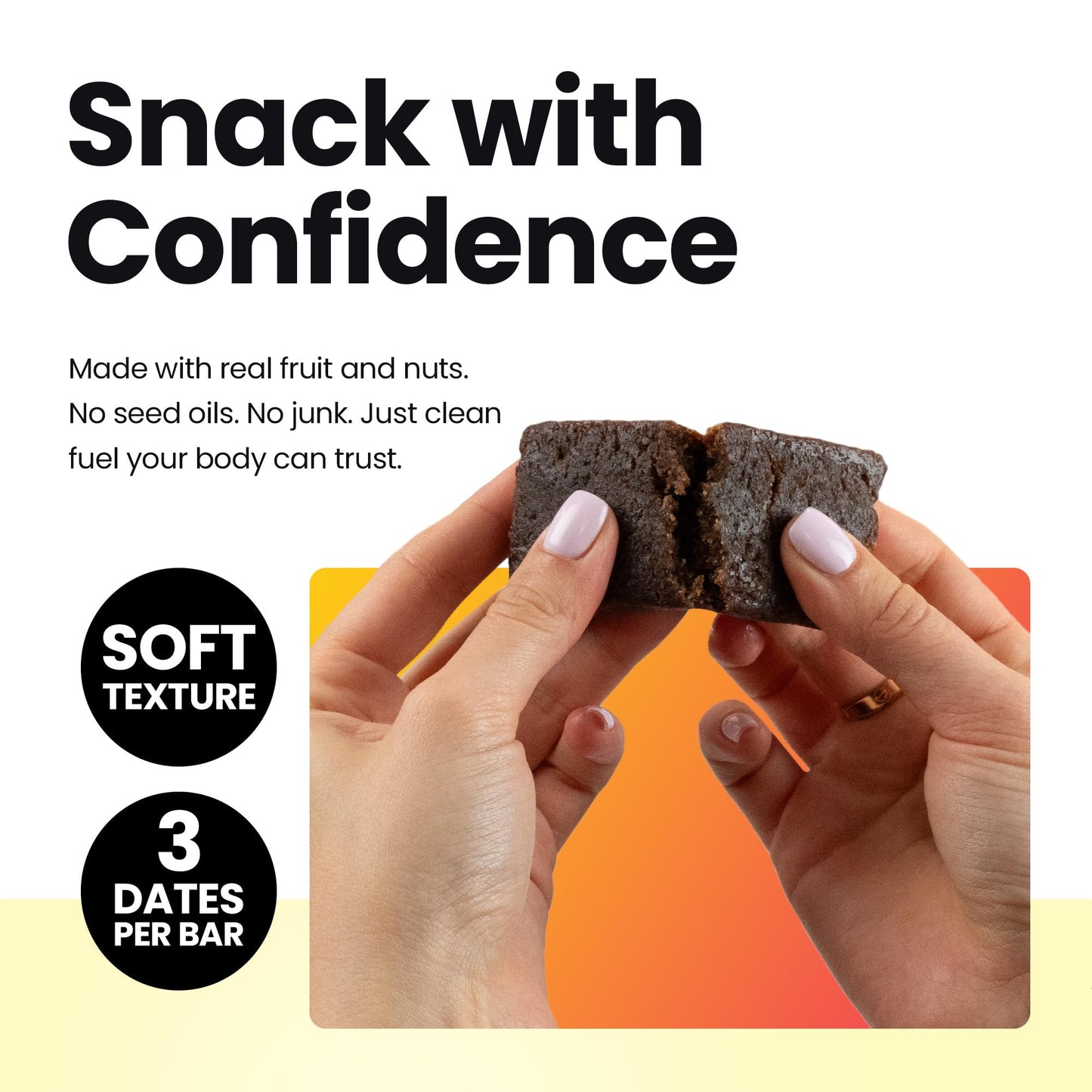 Bahamii Honey Cinnamon Date and Energy Bars, Healthy Snacks and Breakfast Bars for Kids and Adults, Paleo, Gluten Free, High Fiber, Dairy Free, Plant