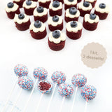 CrumbleCrate Red Velvet Brownie Bites & Red Velvet Cake Pops DIY Baking Kit | 2-in-1 Gourmet Dessert Making Set | Pre-Measured Ingredients & Tools | Baking Gift