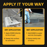 CAF Outdoor Cleaning EXIMO Waterless Concrete Cleaner, Oil Stain Remover for Driveway, Garage Floor, Basement & Walkway Surfaces, Natural Concrete