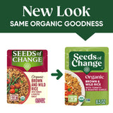 SEEDS OF CHANGE Certified Organic Brown and Wild Rice with Tomato & Roasted Garlic, Organic Food, 8.5 OZ Pouch
