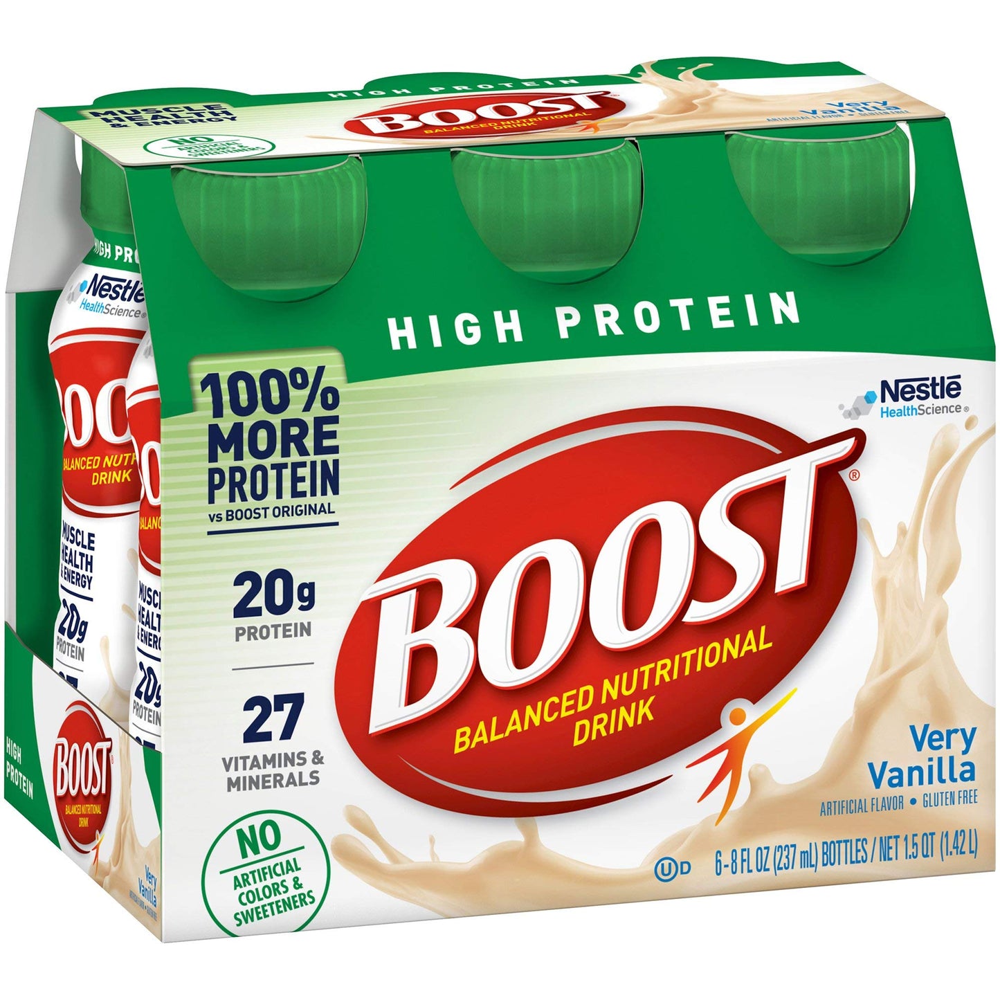 BOOST High Protein Balanced Nutritional Drink, Very Vanilla, 8 Ounce Bottle (Pack of 24)