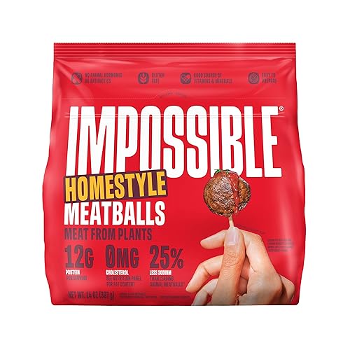 Impossible Homestyle Plant Based Meatballs, Fully Cooked, 14 Ounce