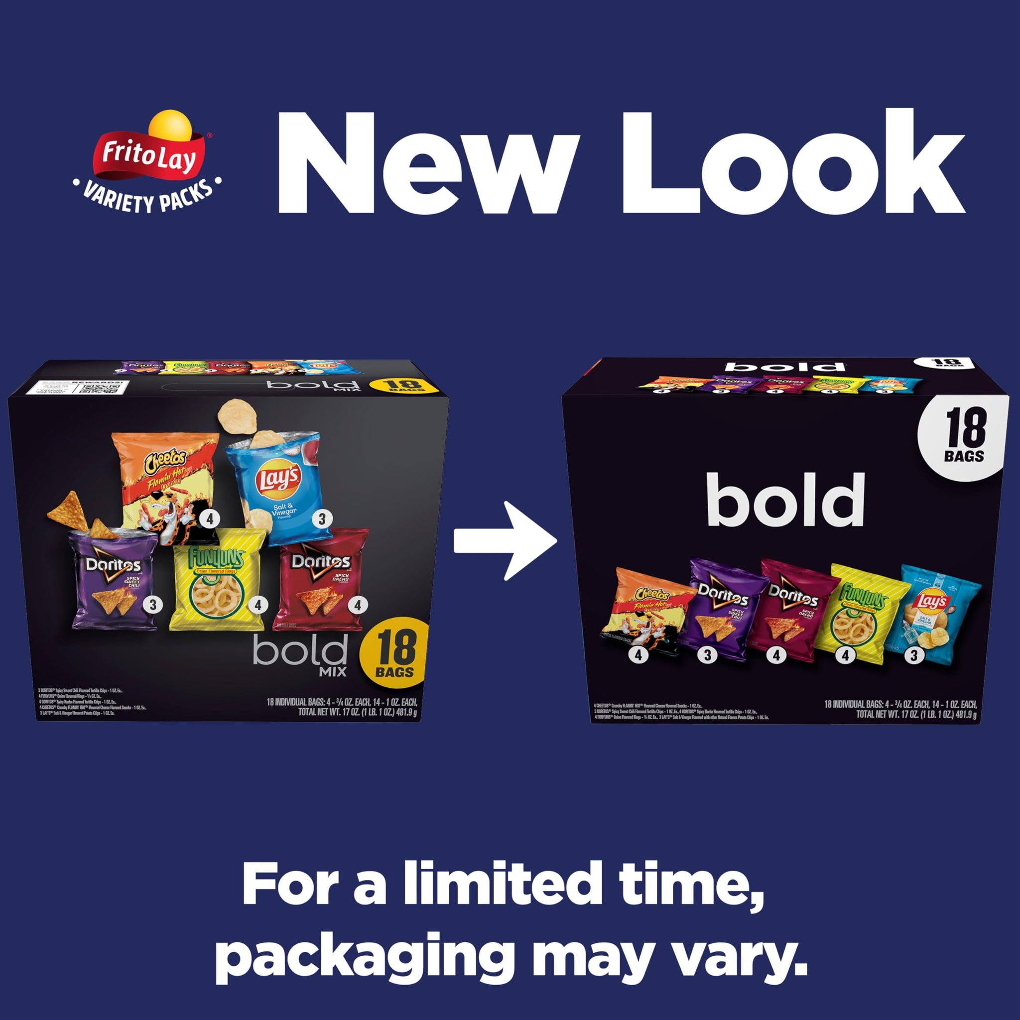 Frito-Lay Bold Mix Variety Pack (18 Count)