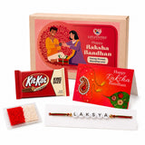 LoveNspire Personalized Name Bead Rakhi for Brother - Custom Bracelet Jewelry Gift with Greeting Card, Roli Chawal & Chocolates, Raksha Bandhan Gift