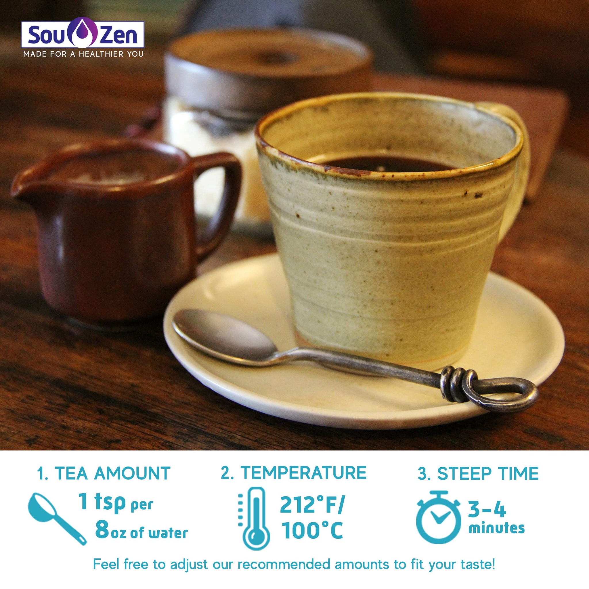 Sou Zen Cream Earl Grey 4oz (113g) Loose Leaf Tea | Premium Quality Tea Leaves and Ingredients | Creamy Vanilla Taste and Naturally Organic