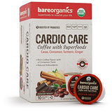 Cardio Care Organic Coffee Pods - Probiotic Coffee with Cacao, Ginger, Turmeric & Cinnamon - Healthy Superfood, Mold Free, Vegan, Gluten Free