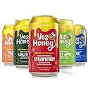 Yes Honey Sparkling Tea & Soda Variety Pack, 5 Flavors, 11oz Cans, 100% Honey-Sweetened, Functional Teas & Caffeine-Free Sodas, Alpha Gal Friendly