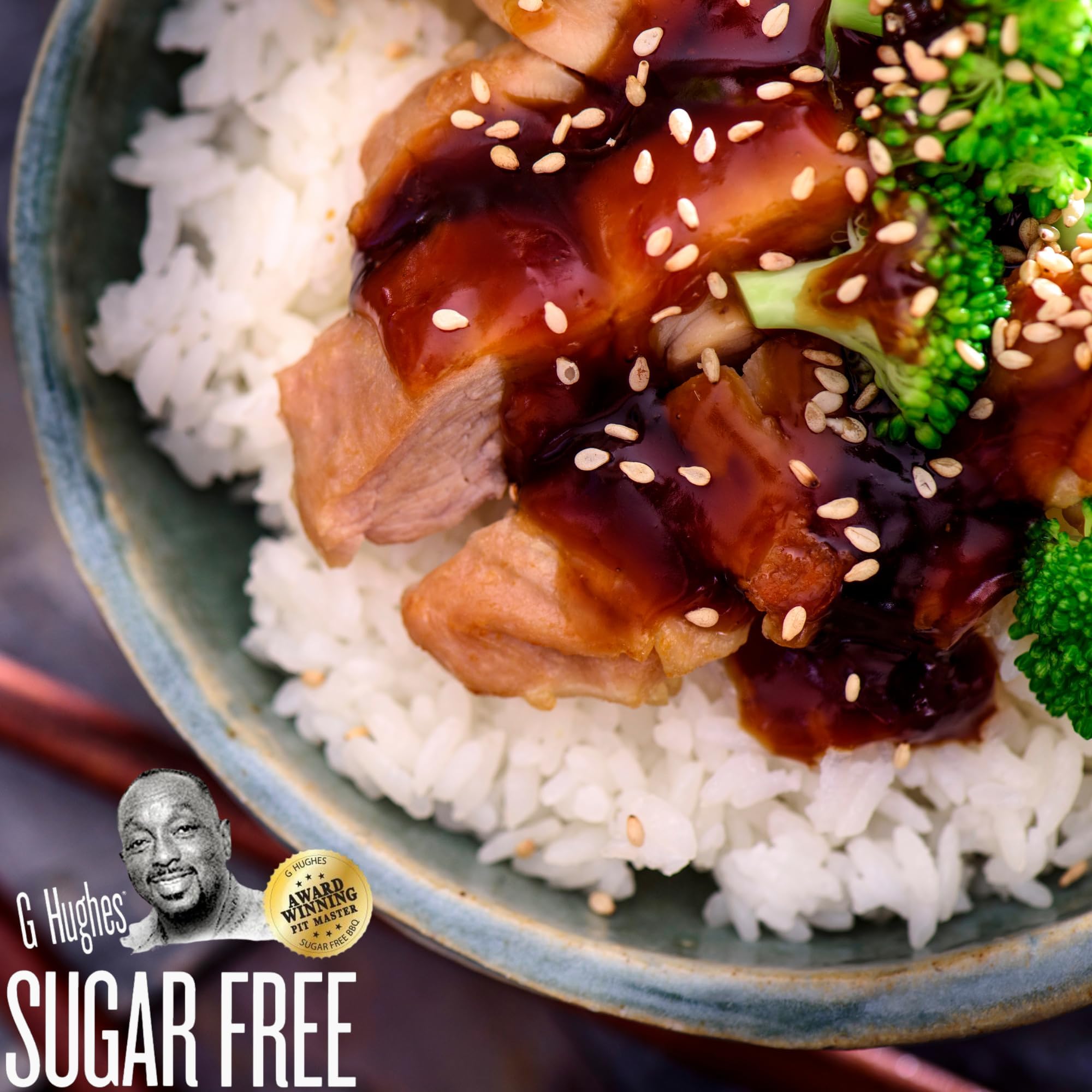 G Hughes Sugar Free, Sesame Teriyaki Marinade - 12 Oz (1-Pack)