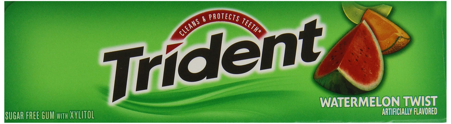 Trident Gum, Watermelon Twist, 18 Count , 12 Pack