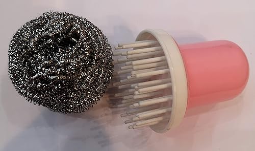 8 Pack Stainless Steel Scourer with a Free Handle