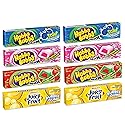 Gum Variety 8 Pack- Including 2 Packs Each of 4 Flavors- Max Strawberry Watermelon, Sour Blue Raspberry, Outrageous Original, and Juicy Fruit Original